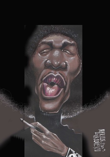 Cartoon: JIMI HENDRIX (medium) by Marian Avramescu tagged mav