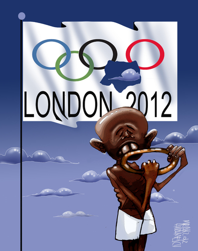 Cartoon: LONDON 2012 (medium) by Marian Avramescu tagged mmmmmmmmmmmmmm