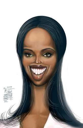 Cartoon: NAOMI (medium) by Marian Avramescu tagged mav