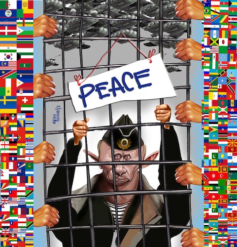 Cartoon: PEACE (medium) by Marian Avramescu tagged war