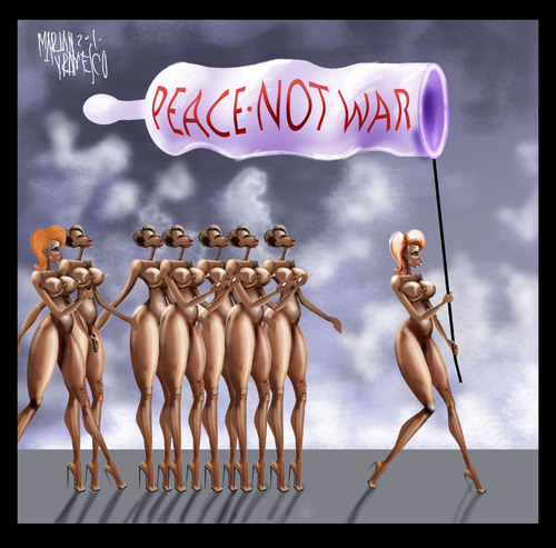 Cartoon: PEACE (medium) by Marian Avramescu tagged mmmmmmmm