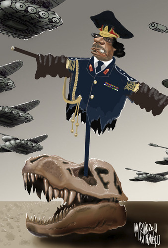 Cartoon: T rex (medium) by Marian Avramescu tagged mmmmmmmmmm