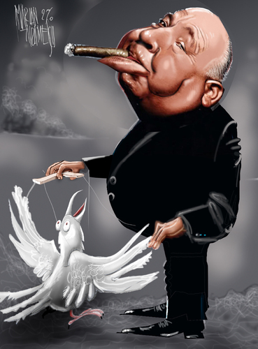 Cartoon: white raven (medium) by Marian Avramescu tagged mmmmmmmm