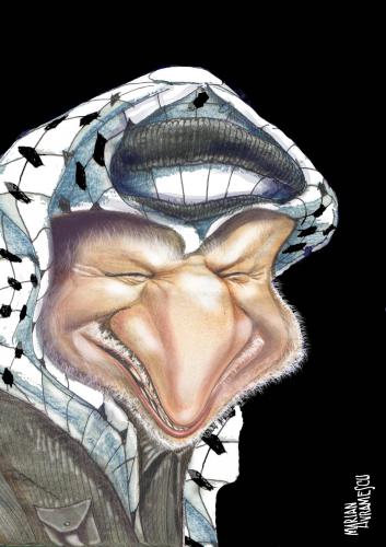 Cartoon: Yasser Arafat (medium) by Marian Avramescu tagged arafat