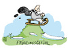 Cartoon: Frühlingsgefühl (small) by jen-sch tagged frühling,schnee,schlitten,schlittenfahrt,trübsinn,frühlingsgefühle,wintersport,rasen,zuspät,timingg