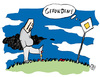 Cartoon: Gefunden (small) by jen-sch tagged trübsinn,ostern,ei,suchen,finden,osterei,hase,spiegelei,vorfahrt,verkehrsschild