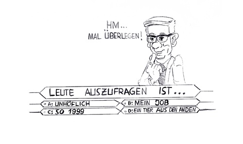 Cartoon: Jauchs schwerste Frage (medium) by Glenn M Bülow tagged jauch,werwirdmillionär,quiz,multiplechoice,rtl,quizmaster