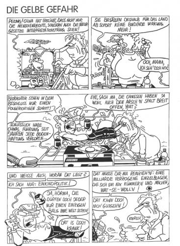 Cartoon: Kowalewski GelbeGefahrS1 (medium) by Glenn M Bülow tagged mülltrennung,system,duales,punkt,grüner,spiele,olympische,tibet,china