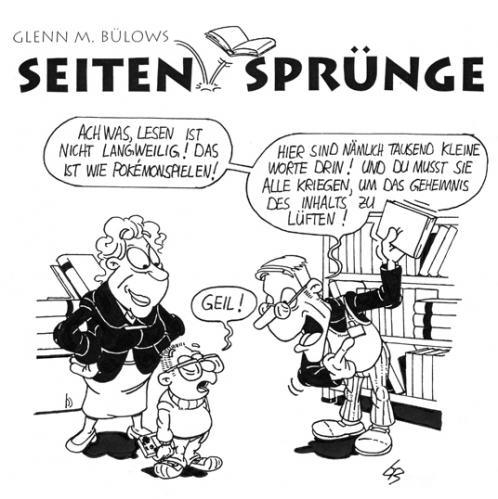 Cartoon: Seitensprünge Pokemon (medium) by Glenn M Bülow tagged jugendkultur,jugend,pokemon,bestseller,buchhandel,buch,lesen