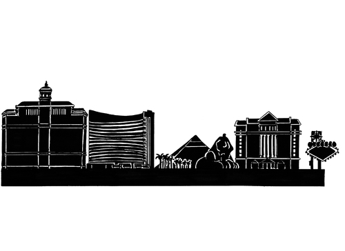 Cartoon: Skyline Las Vegas (medium) by Glenn M Bülow tagged tourismus,reisen,america,amerika,nevada,usa,vega,las,travel,city,skyline,monument,sightseeing,sights