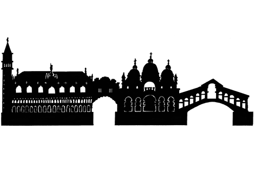 Cartoon: Skyline Venedig (medium) by Glenn M Bülow tagged tourismus,reisen,venedig,venice,italien,italy,travel,city,skyline,monument,sightseeing,sights