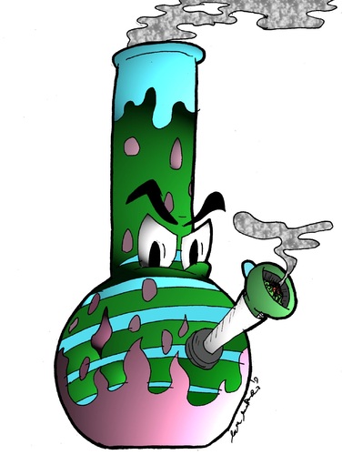 Cartoon: bongo (medium) by m-crackaz tagged bong