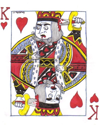 Cartoon: The King Of Hearts (medium) by m-crackaz tagged king,of,hearts,card