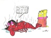 Cartoon: hot steamy lobster (small) by m-crackaz tagged butter,lobster