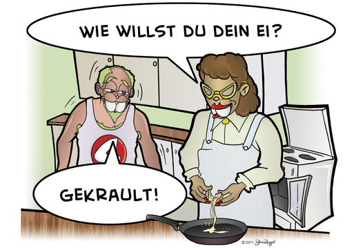 Cartoon: ei witz - dioxin frei (medium) by Snägels tagged eiersalat