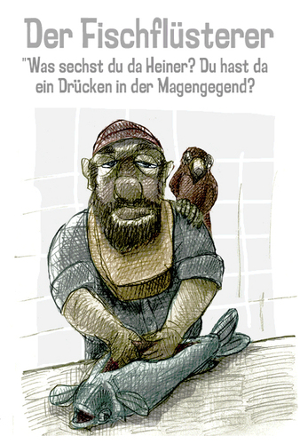 Cartoon: Der Fischflüsterer (medium) by jenapaul tagged satire,seemann,humor,fische