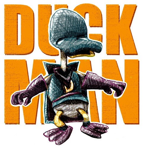 Cartoon: duck man (medium) by jenapaul tagged ducks,superheroes,enten,humor,superhelden