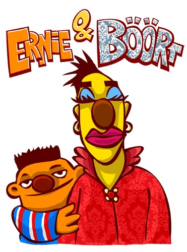 Cartoon: ernie und böört (medium) by jenapaul tagged toleranz,schwul,paare,leben