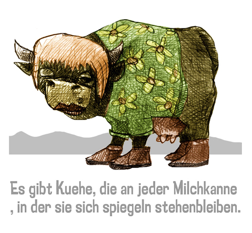 Cartoon: Kühe (medium) by jenapaul tagged politik,gesellschaft,tv,claudia,roth,die,grünen