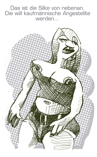 Cartoon: Silke (medium) by jenapaul tagged mädchen,mode,gesellschaft