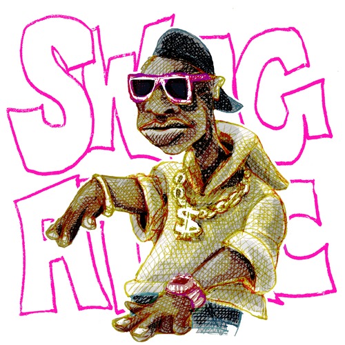 Cartoon: swag attac (medium) by jenapaul tagged hiphop,lifestyle,music,swagger,swag