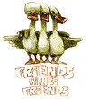 Cartoon: friends will be friends (small) by jenapaul tagged friends ducks people