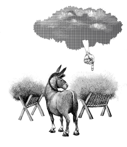 Cartoon: good donkey (medium) by Wiejacki tagged digital,donkey,god