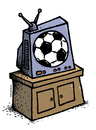 Cartoon: Football TV illustration (small) by svitalsky tagged fußball,football,ball,soccer,tv,television,wm,world,cup,africa,kick,kicker,gol,svitalsky,svitalskybros,illustration,cartoon