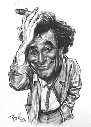Cartoon: Colombo   Peter Falk (medium) by Tonio tagged caricature,portrait,actor,filmstar,usa,hollywood