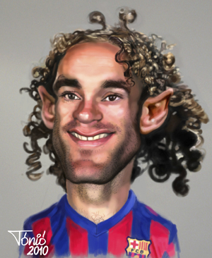 Cartoon: Gabi Milito FC Barcelona (medium) by Tonio tagged football