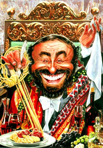 Cartoon: Luciano Pavarotti (medium) by Tonio tagged caricature,portrait,musician,opera,italy,belcanto
