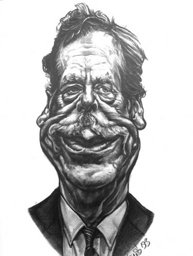 Cartoon: Vaclav Havel (medium) by Tonio tagged caricature,portrait,politician,czeh