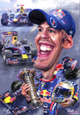 Cartoon: Sebastian Vettel 2011 poster (small) by Tonio tagged formula1