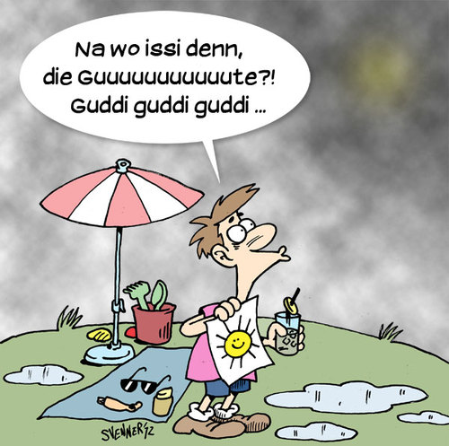 Cartoon: Sommer ohne Sonne (medium) by svenner tagged cartoon,sommer,sonne