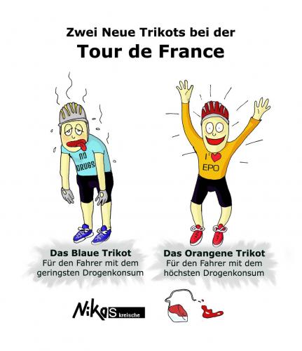 Cartoon: Tour de France Doping (medium) by Nk tagged tour,de,france,doping,drugs,trikot