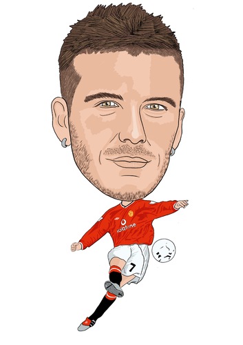 Cartoon: Beckham Manchester United legend (medium) by Vandersart tagged manchester,united,cartoons,caricatures