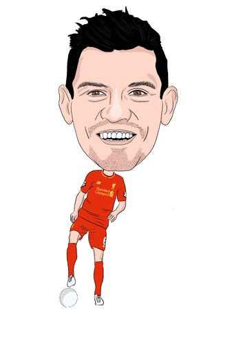 Cartoon: Lovren Liverpool (medium) by Vandersart tagged liverpool,cartoons,caricatures