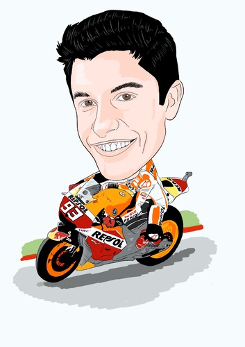 Cartoon: Marc Marquez (medium) by Vandersart tagged marc,marquez,cartoons,caricatures