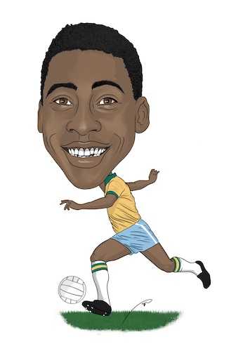 Cartoon: Pele (medium) by Vandersart tagged pele,brazil