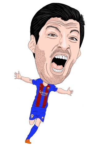 Cartoon: Suarez Barcelona (medium) by Vandersart tagged barcelona,cartoons,caricatures