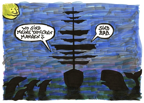 Cartoon: Sindbad (medium) by meikel neid tagged sindbad,piraten,kalauer,schiff,see,ozean