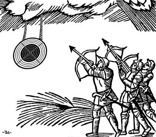 Cartoon: archers (medium) by zu tagged archers,medieval
