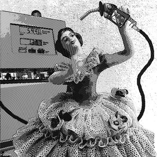 Cartoon: At pump (medium) by zu tagged gas,pump,girl,ballerina