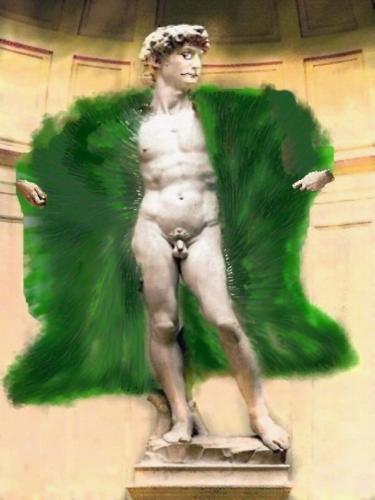 Cartoon: David (medium) by zu tagged michelangelo,david,exhibitionist