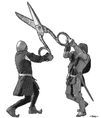 Cartoon: Gladiators (medium) by zu tagged gladiator,taylor,scissors