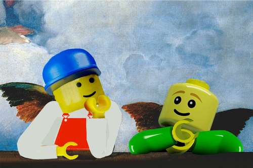 Cartoon: Lego (medium) by zu tagged raffaello,lego,angels