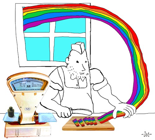 Cartoon: Rainbow (medium) by zu tagged rainbow,butcher