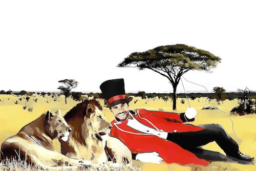 Cartoon: Savanna (medium) by zu tagged savanna,lion,tamer