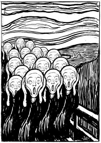 Cartoon: scream (medium) by zu tagged munch,scream