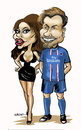 Cartoon: Beckhams (small) by jeander tagged david,beckham,psg,paris,saint,germain,victoria,football